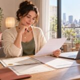 English teaching applicant reviewing education and application documents in Tokyo