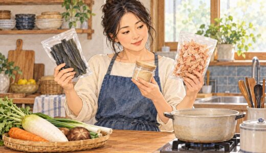 Japanese Dashi Labels: Bonito, Kombu, Iriko and Stock Packets