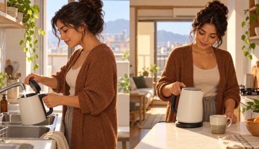 Japanese Electric Kettle Labels: Boil, Pour Lock, and Keep Warm