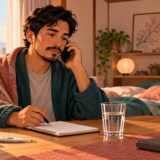 Employee calling their workplace from home to report an absence